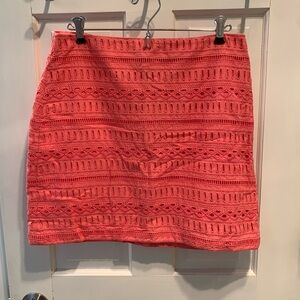 Coral eyelet skirt NWT from Gap UK